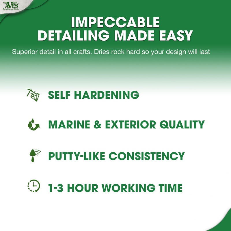 Aves Apoxie Sculpt - 2 Part Modeling Compound (A & B) - 4 lbs, Apoxie Sculpt for Sculpting, Modeling, Filling, Repairing, Easy to Use Self Hardening Modeling Compound â€“ Black - Image 2